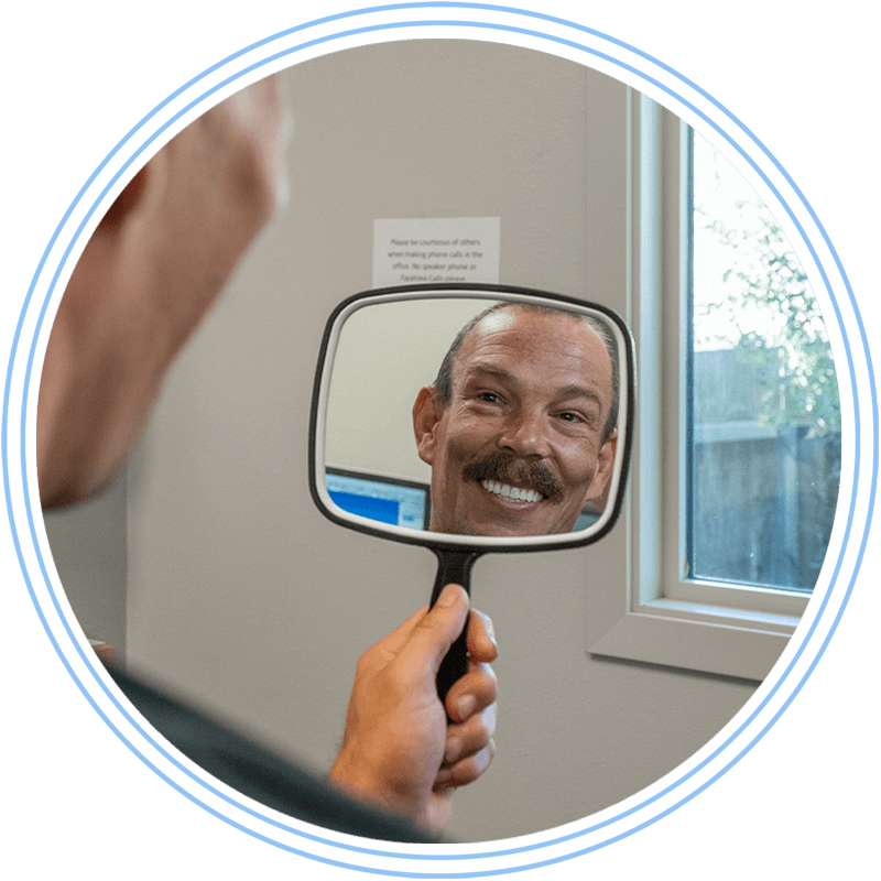 smiling dental patient