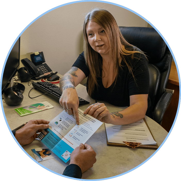 coordinator taking finance on dental implants