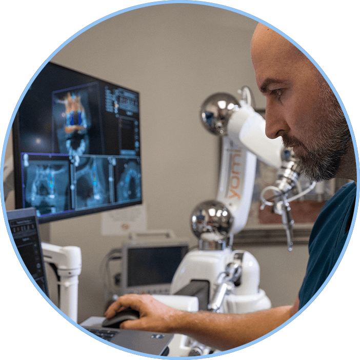 Dr. Rice using yomi robot